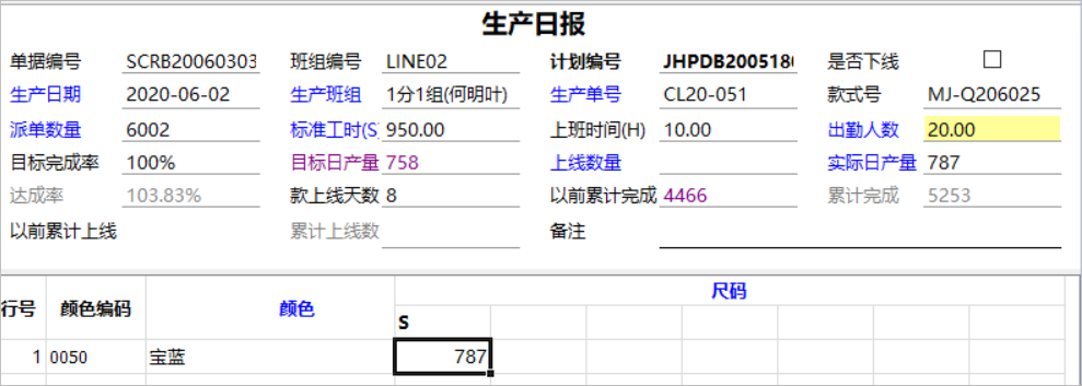 服装ERP管理系统（生产报工）